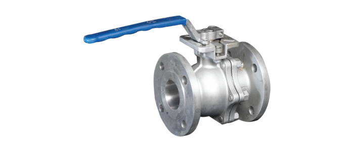 Stainless Steel 2pc Flanged End Ball Valve With Actuator Mounting Pad