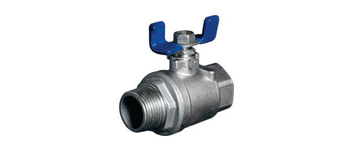 Stainless Steel 2pc Screwed Male End Ball Valve
