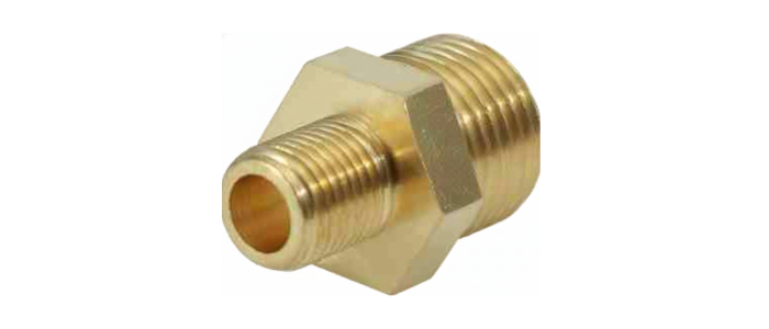 BRASS REDUCING HEX NIPPLE (BSP)
