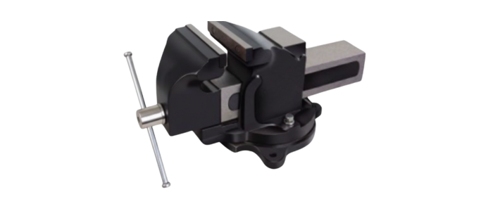 Bench Vice Double Rib (Cast Iron) Heavy Duty Swivel Base