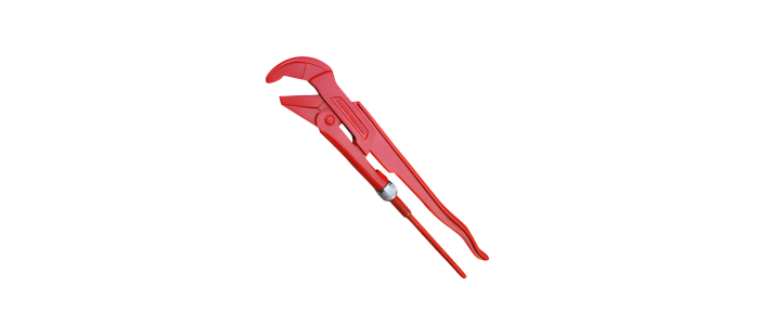 GY-330 Swidish Pipe Wrench 45°
